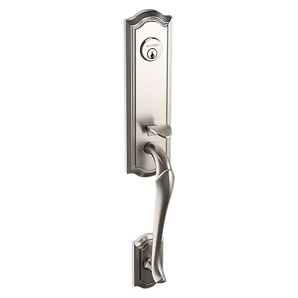 Entry Handlesets Satin Brass with Brown, Baldwin Estate, Mfr#: M522.060.ENTR